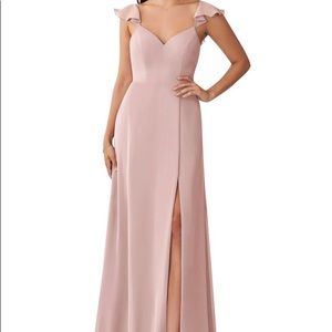 Azazie dress (style: everett, size: A0 XS color: dusty rose)